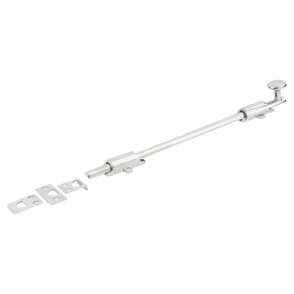 Hampstead French Door Bolt/Flat Section Bolt - 306 x 42mm - Polished Chrome