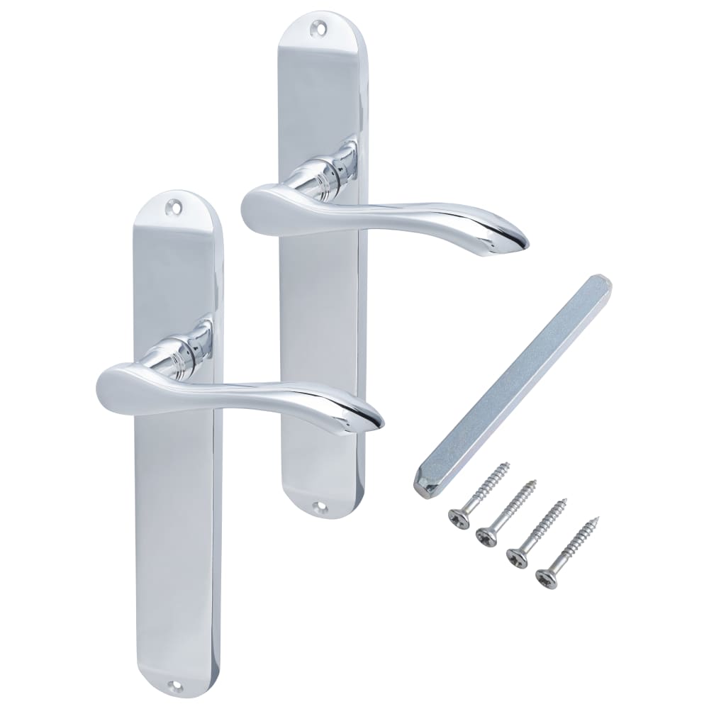 Hampstead Altea Latch Door Handle - 240 x 41mm - Polished Chrome