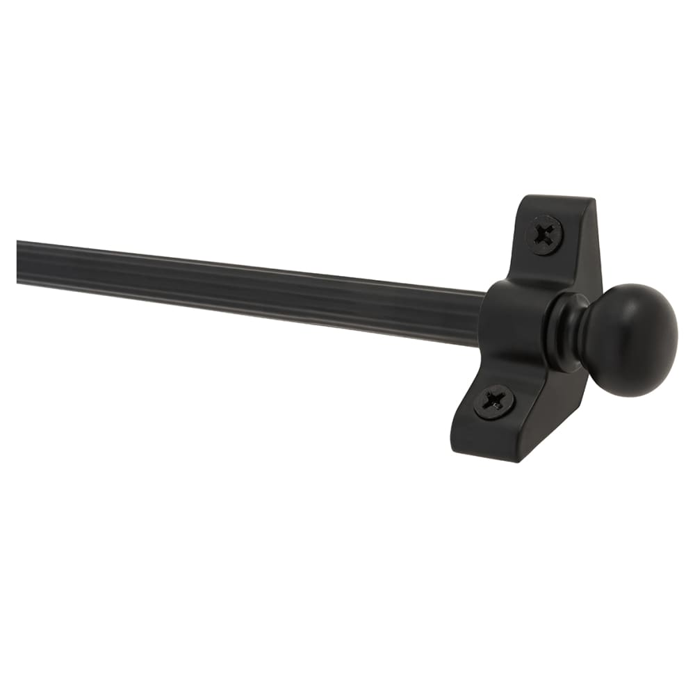 Altro Lines Stair Rod with Round Bulb Finials - 900mm Length - Matt Black
