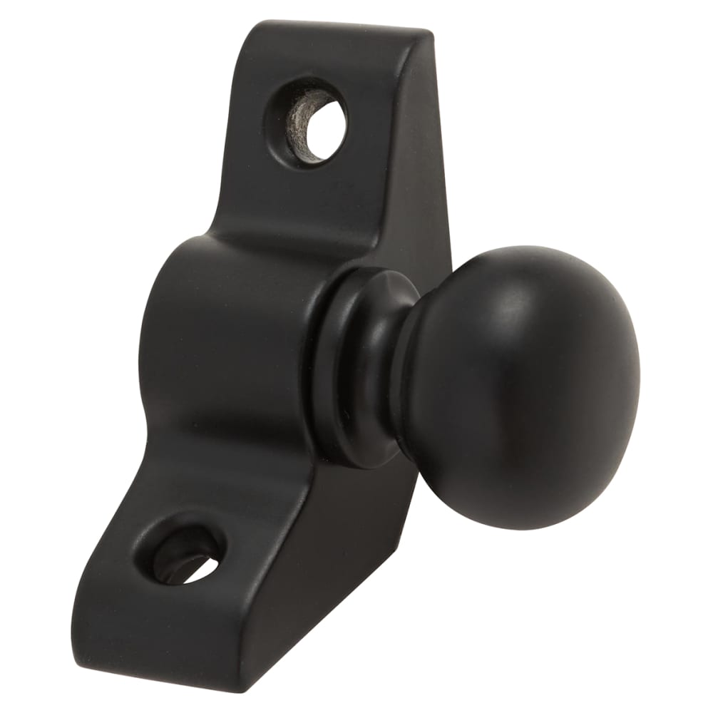 Altro Lines Stair Rod with Round Bulb Finials - 900mm Length - Matt Black