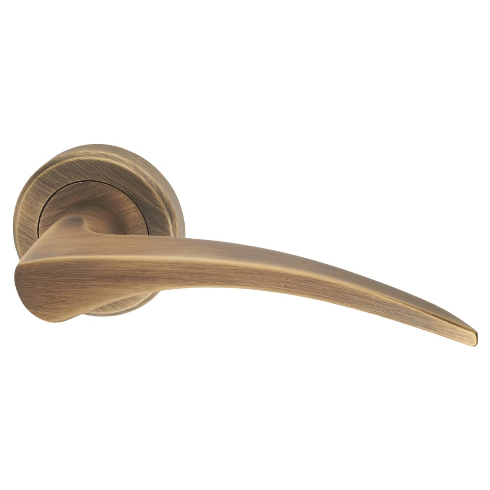 Serozzetta by Carlisle Brass Olivier Door Handle on Rose - Antique Brass