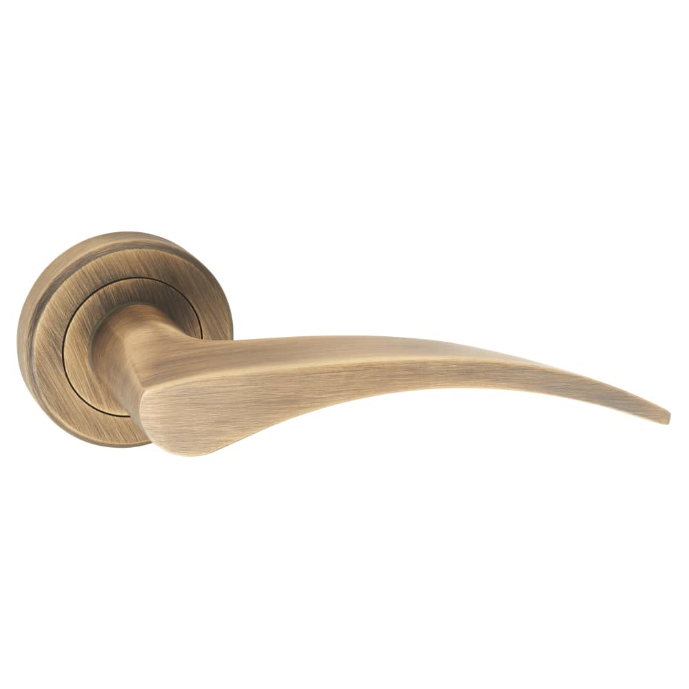 Serozzetta by Carlisle Brass Olivier Door Handle on Rose - Antique Brass