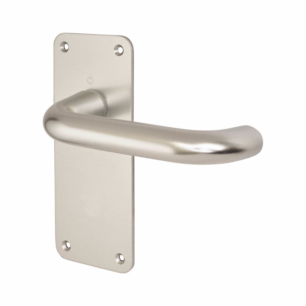 Altro 20mm Return to Door Latch Door Handle - 160 x 64mm - Satin Aluminium