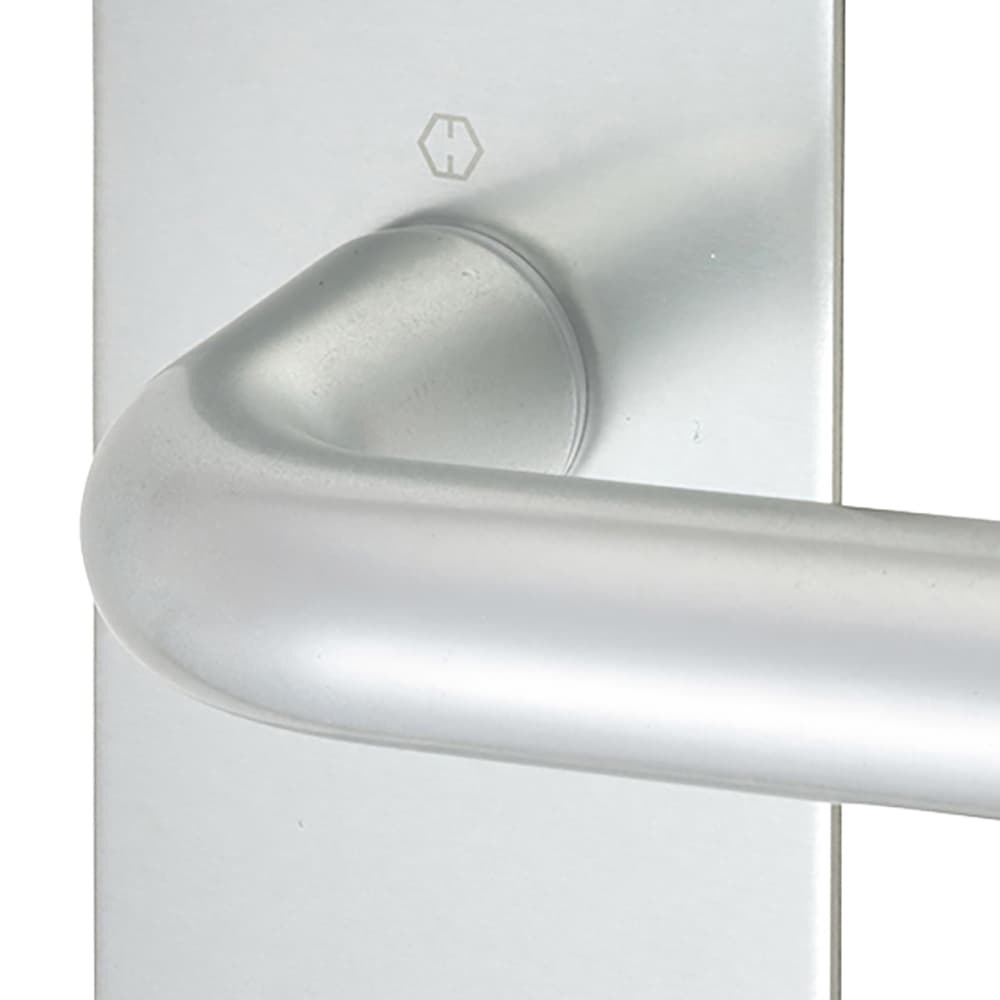 Altro 20mm Return to Door Latch Door Handle - 160 x 64mm - Satin Aluminium