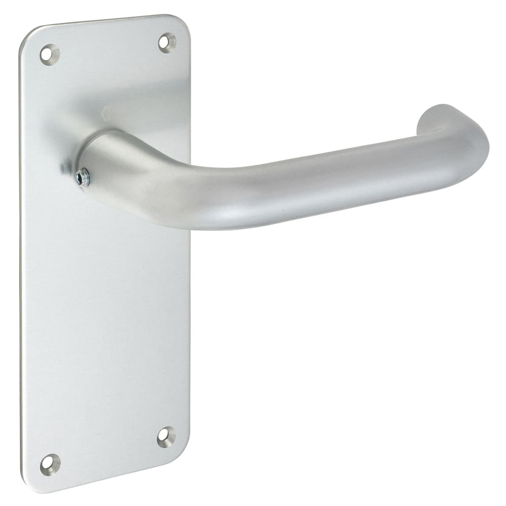 Altro 20mm Return to Door Latch Door Handle - 160 x 64mm - Satin Aluminium