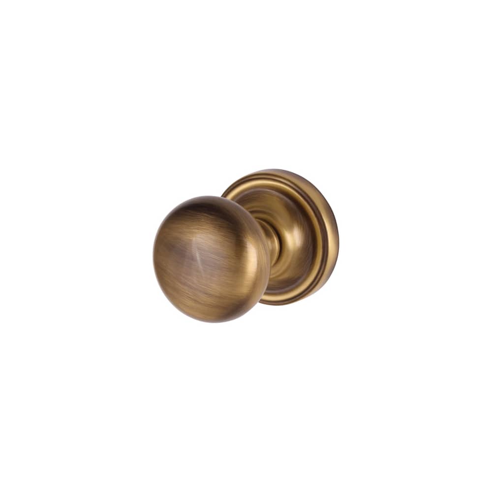 Heritage Brass by M Marcus Hampstead Mortice Door Knob - 62mm Rose Diameter - Antique Brass
