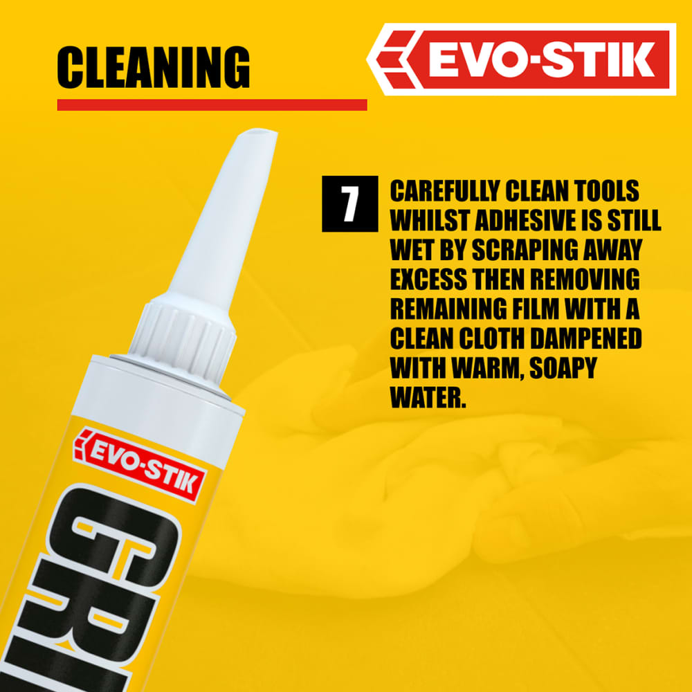 Evo-Stik Yellow Gripfill Grab Adhesive - Solvent Free - 350ml - White