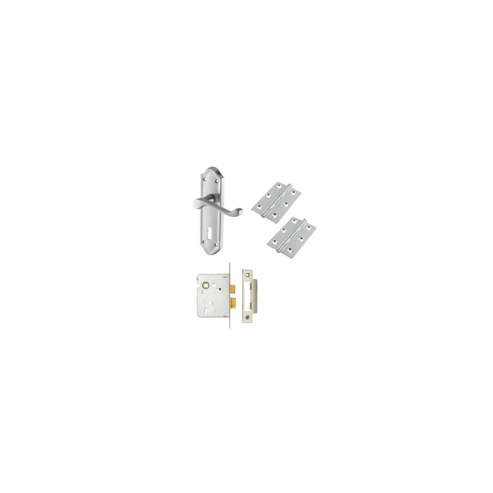 Altro Ashmead 3 Lever Sashlock Door Handle Kit - Satin Chrome