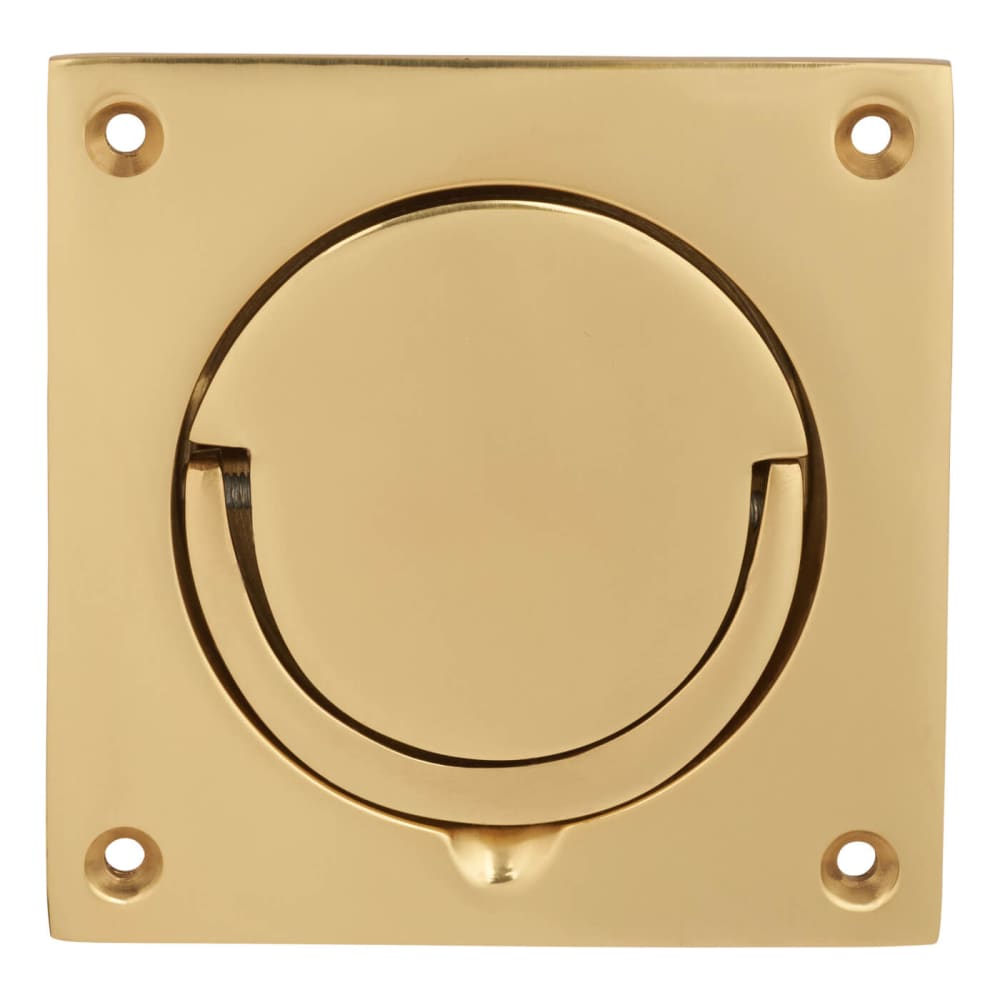 Altro Squash Court Flush Handle - 87 x 87 x 19mm - Polished Brass