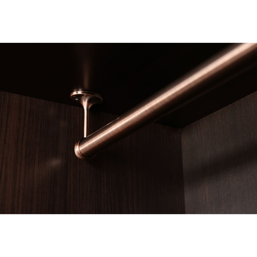 Rothley 25mm Wardrobe Hanging Rail End Bracket - Antique Copper