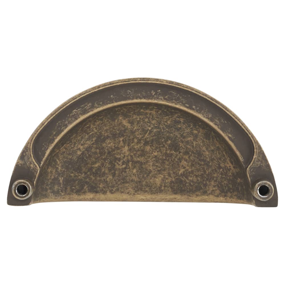 Altro Walton Cabinet Cup Handle - 76mm Centres - Antique Brass