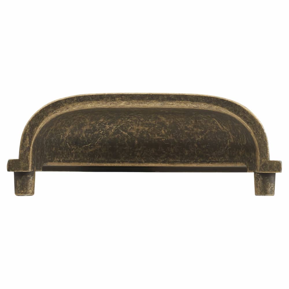 Altro Walton Cabinet Cup Handle - 76mm Centres - Antique Brass