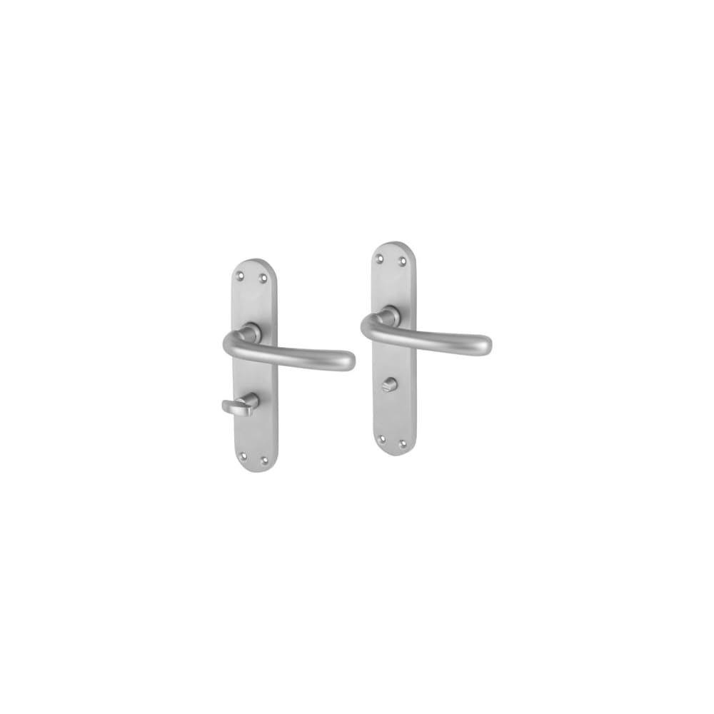 Touchpoint Sassari Bathroom Door Handle - 182 x 39mm - Satin Chrome