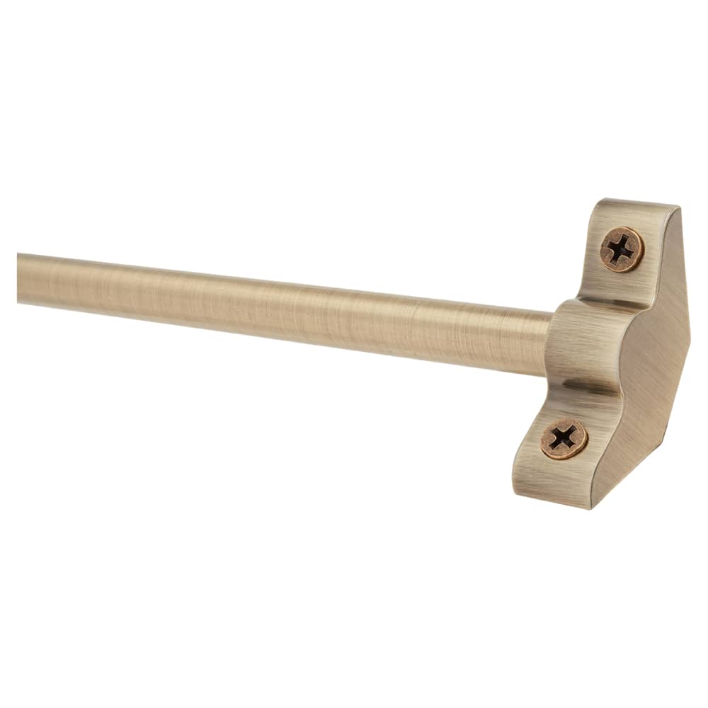 Altro Stair Rod with Plain Finials - 900mm Length - Antique Brass
