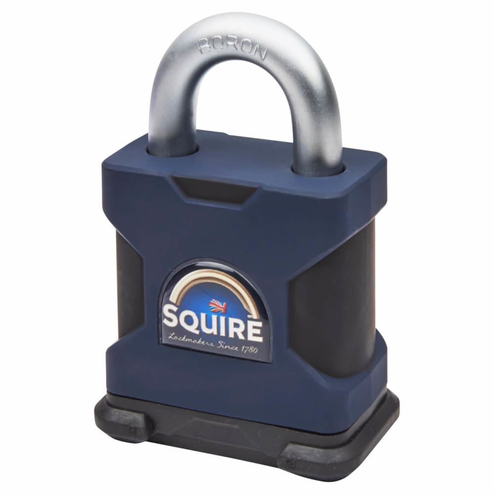Squire Maximum Security Open Shackle Padlock - 65mm Body - 29 x 29mm Shackle - Blue