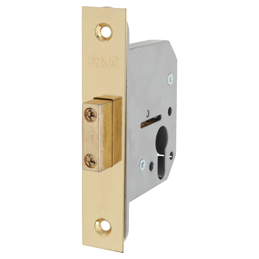 ERA Viscount Euro Profile Deadlock - 76mm Case - 56mm Backset - Polished Brass