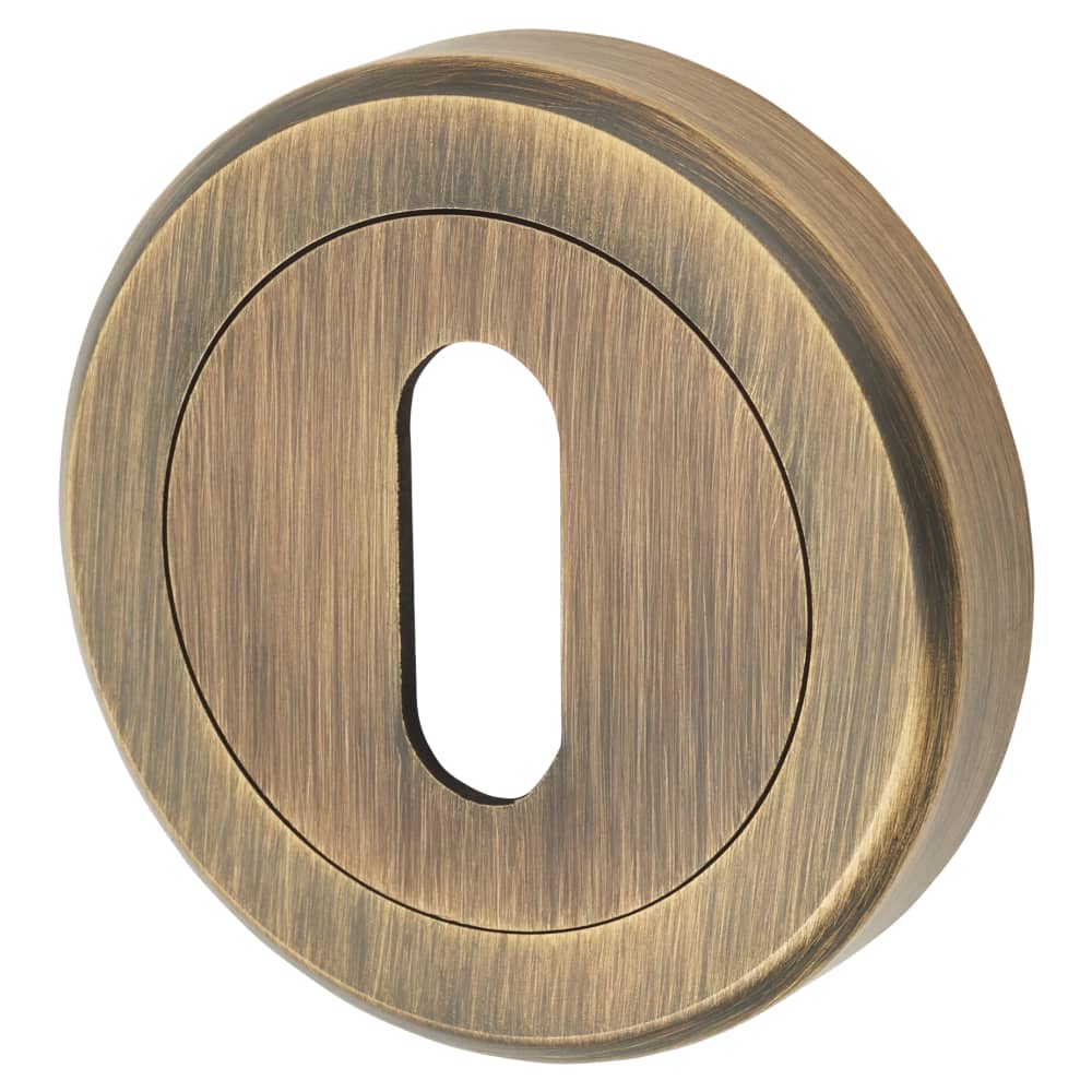 Serozzetta by Carlisle Brass Escutcheon - 50 x 50mm - Keyhole - Antique Brass