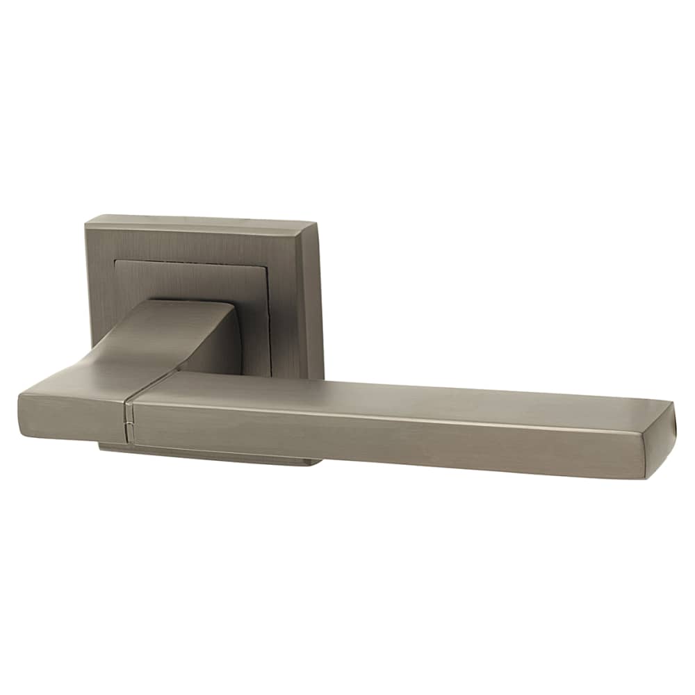 Altro Dita Door Handle on Square Rose - Gun Metal 