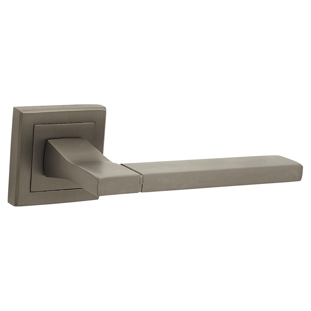 Altro Dita Door Handle on Square Rose - Gun Metal 