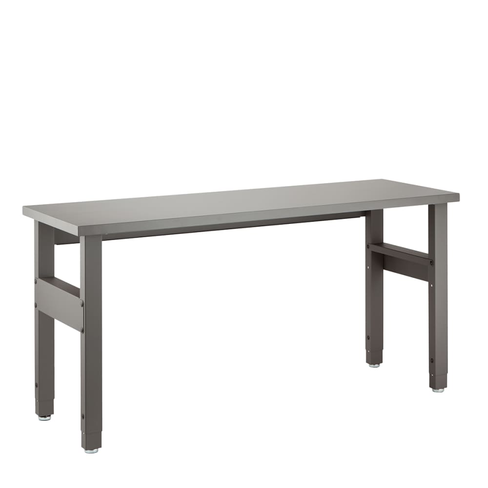 elfa Garage+ Storage Top Track System - Adjustable Workbench - 834-1077mm x 1800 x 620mm - Matt Grey