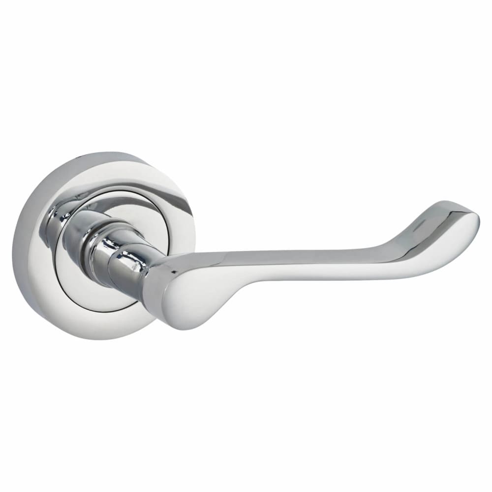 Touchpoint Victorian Summer Door Handle on Rose - Polished Chrome