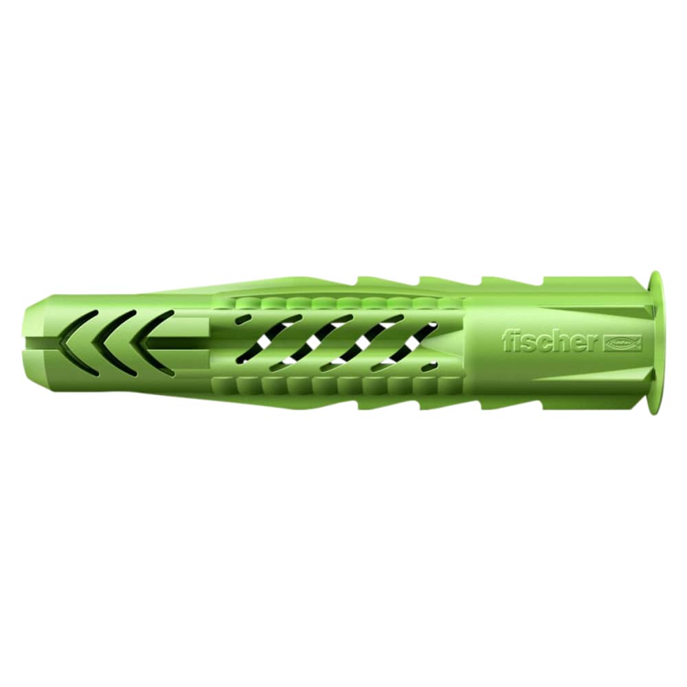 Fischer UX R Universal Wall Plug with Rim - 6 x 35mm - Green - Pack of 40