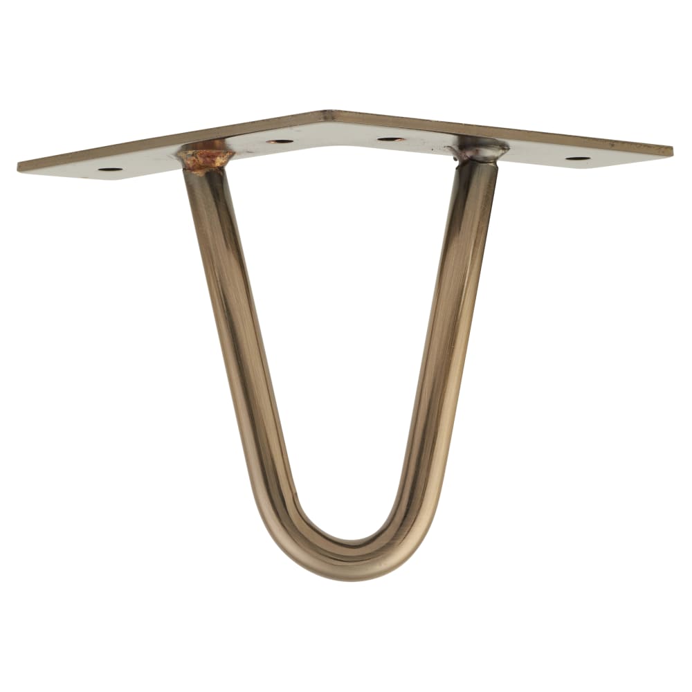 Rothley Hairpin Leg - 2 Pin - 100mm Height - Antique Brass