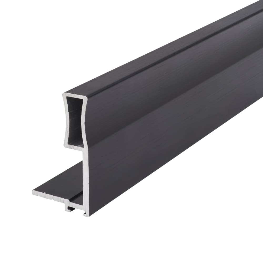 Klug Konkav Profile Aluminium Handle - 2500mm Length - Brushed Black