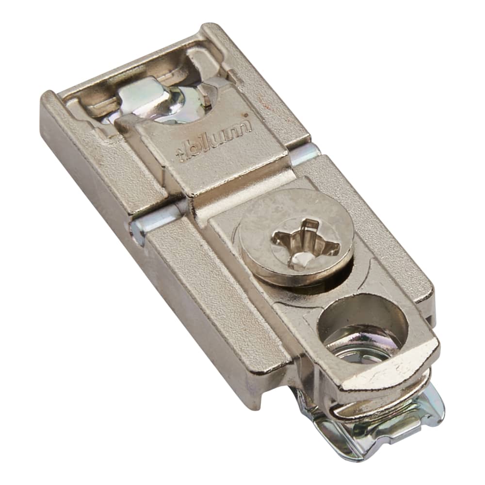 Blum CLIP Straight Cabinet Mounting Plate - Screw On - 0mm Spacing - Zinc Diecast - Pair
