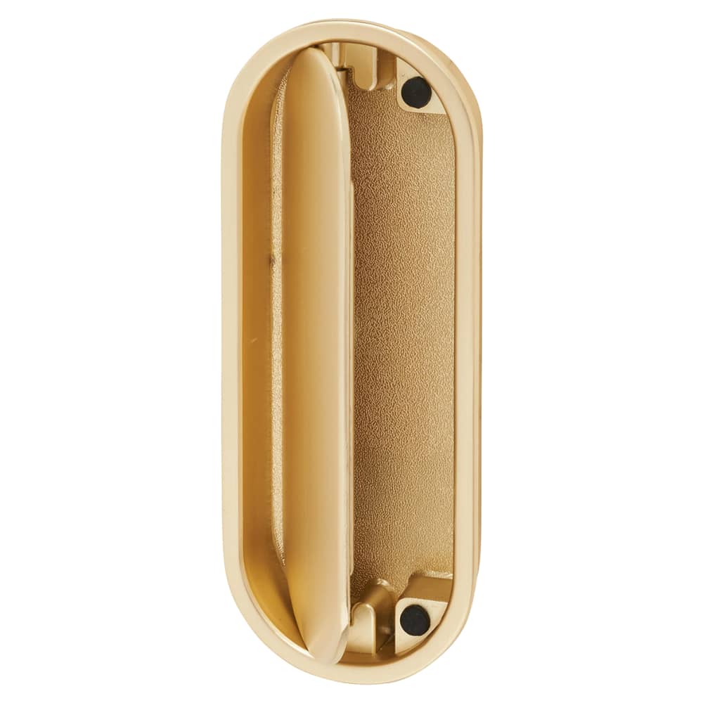 Altro Eccles Oval Flush Cabinet Pull Handle - 117 x 47mm - Satin Brass