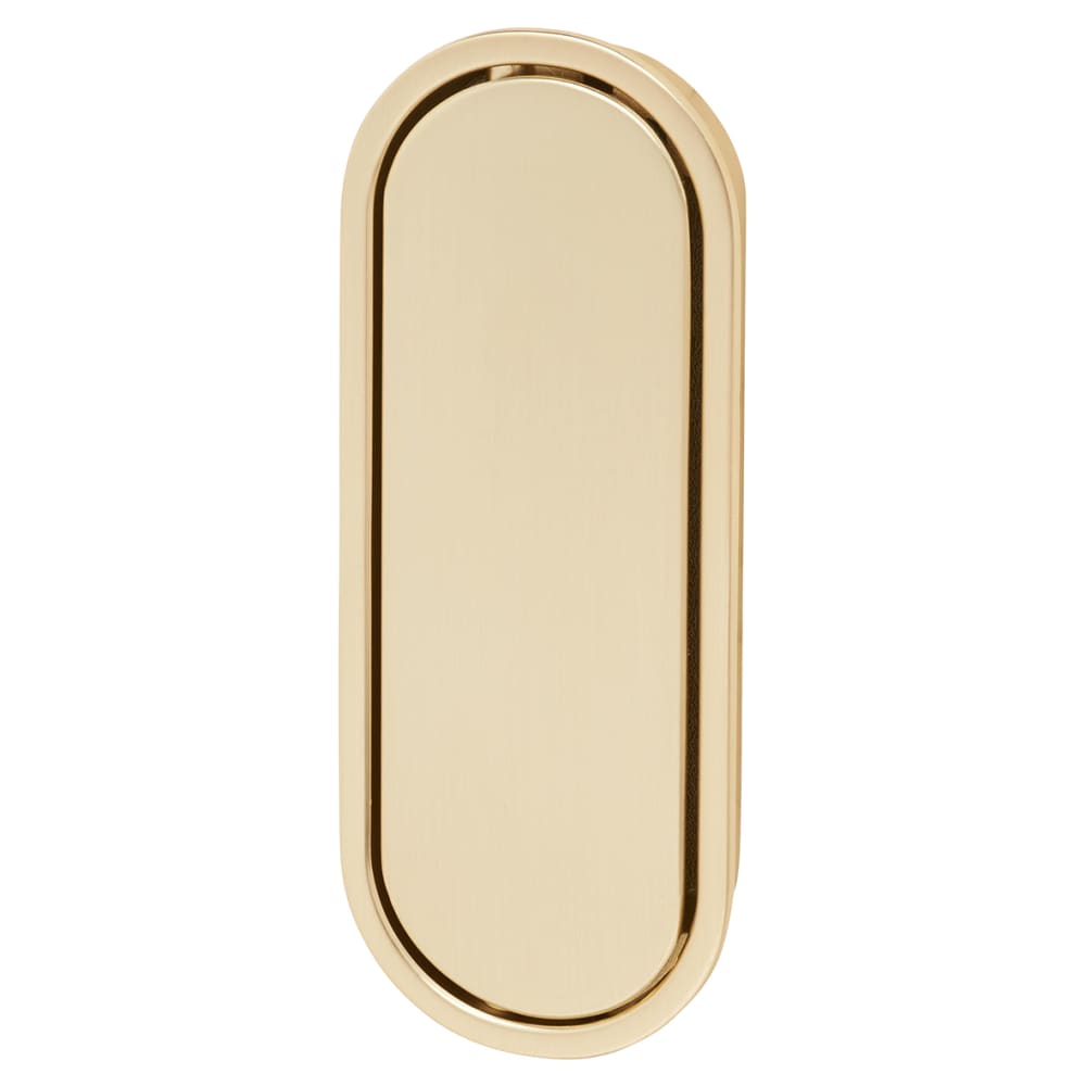 Altro Eccles Oval Flush Cabinet Pull Handle - 117 x 47mm - Satin Brass