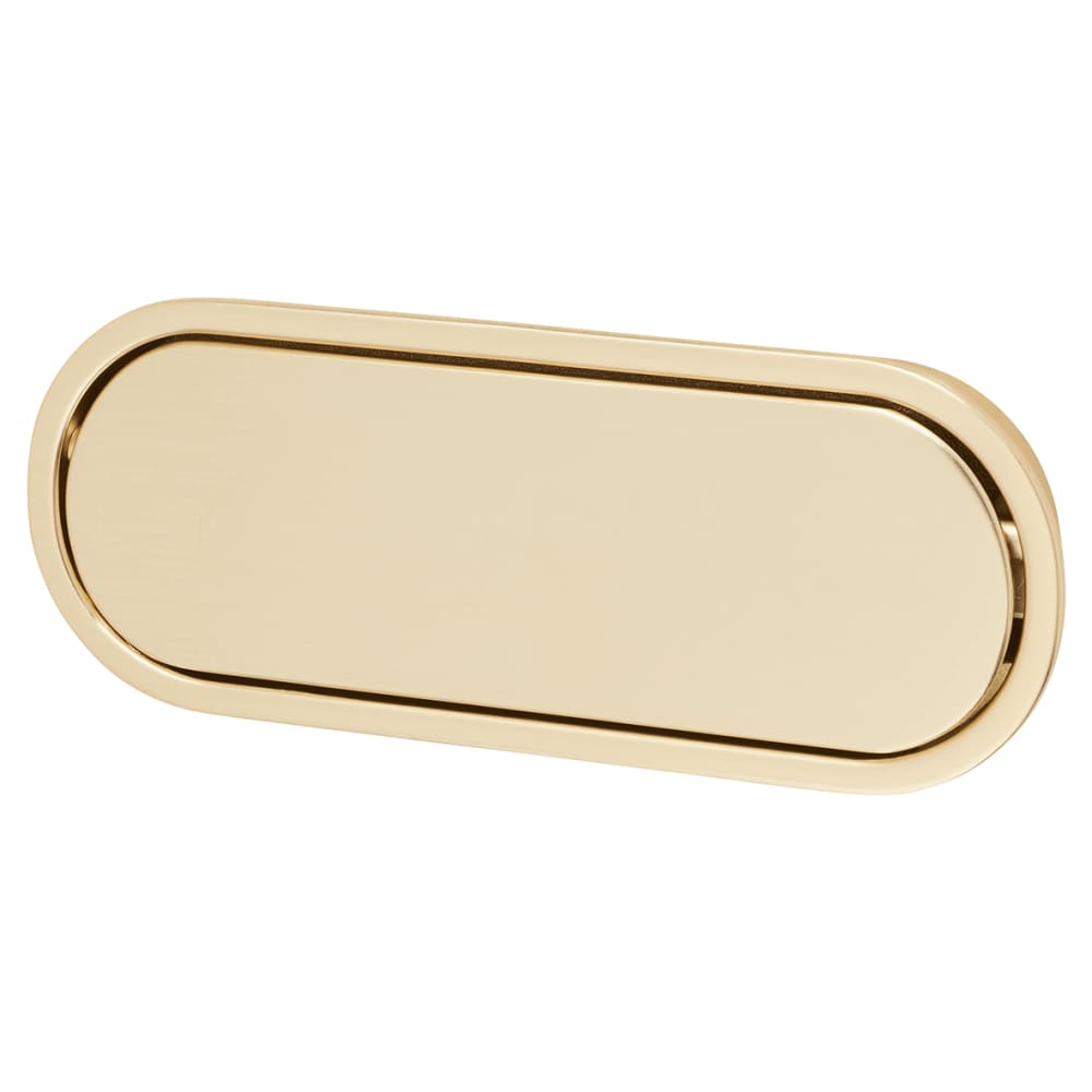 Altro Eccles Oval Flush Cabinet Pull Handle - 117 x 47mm - Satin Brass