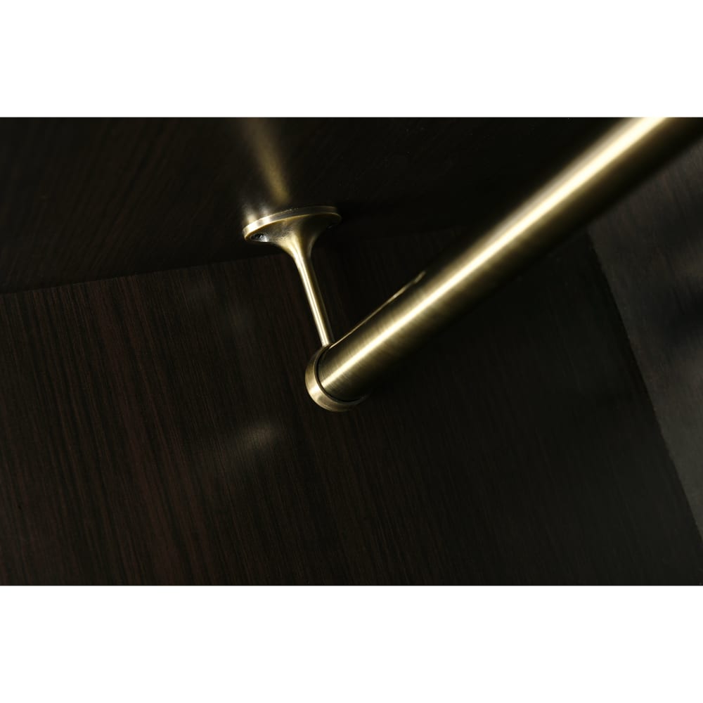 Rothley 25mm Wardrobe Hanging Rail End Bracket - Antique Brass