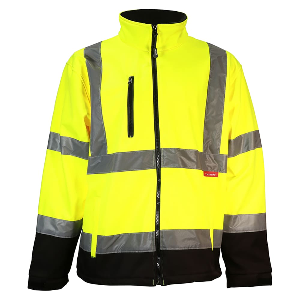 TIMCO Hi Visibility Softshell Jacket - Yellow - Large