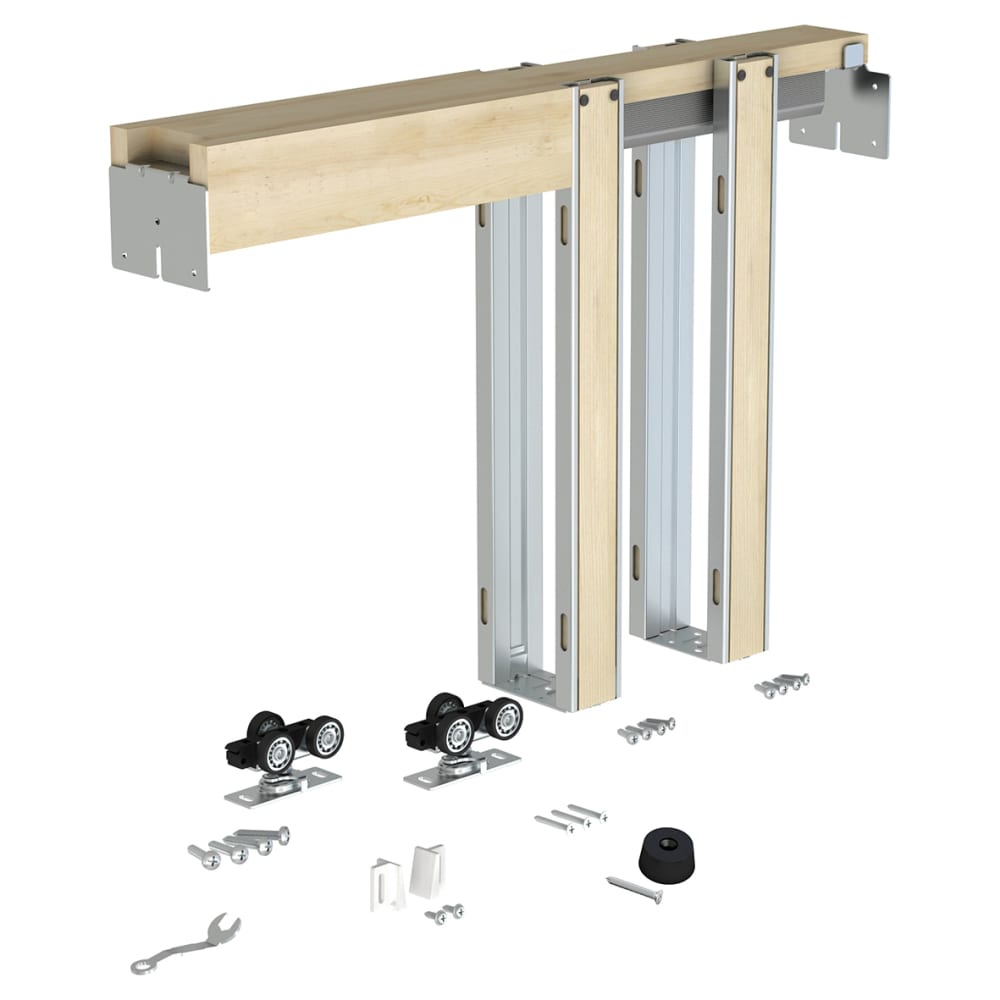 Klug Ultra Pocket Door Kit w/out Soft Close - 120mm Finished Wall Thickness - 915 x 2032mm Door Size