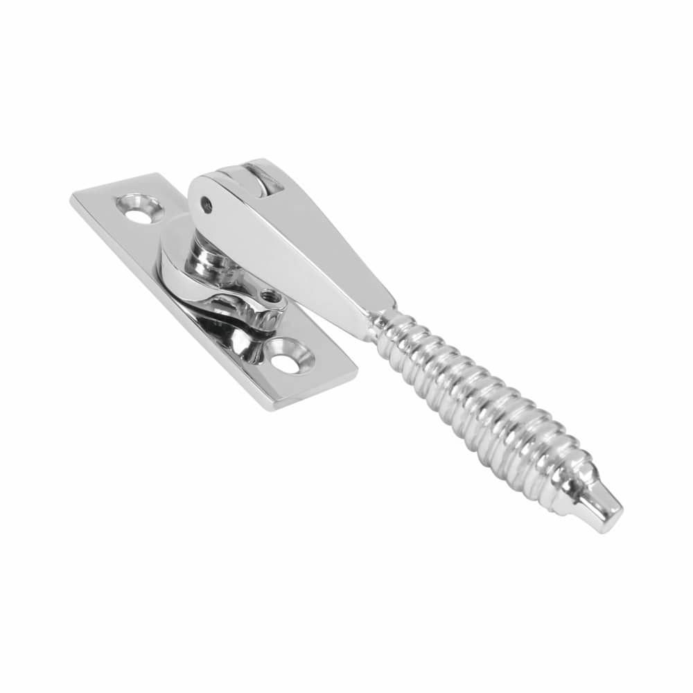 Hampstead Reeded Locking Espagnolette Casement Window Handle - Reversible - Polished Chrome