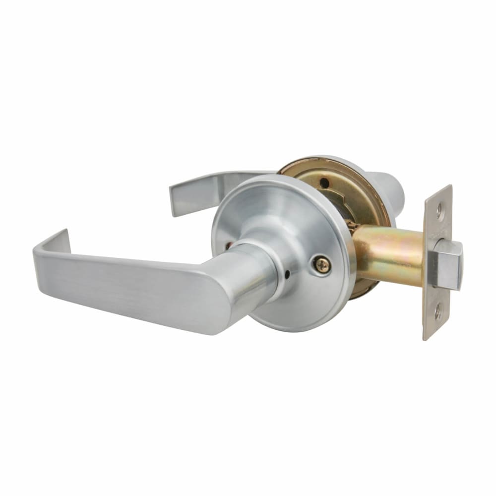 Altro Return to Door Hotel Door Handle on Rose Set - Passage - Satin Chrome
