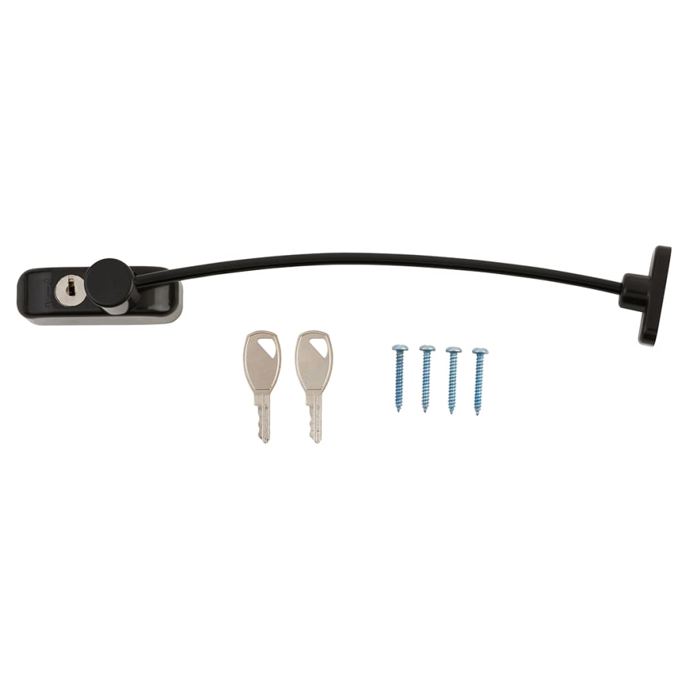 Cable Window Restrictor - Black | IronmongeryDirect | Same Day Despatch