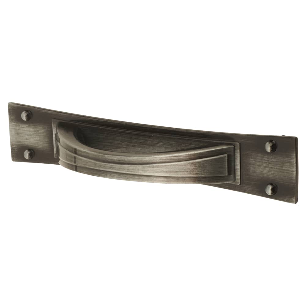 Altro Titan Cabinet Pull Handle on Backplate - 64mm Centres - Pewter