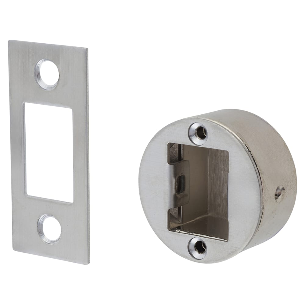 Quick Latch Tubular Bathroom Deadbolt - 71mm Case - 57mm Backset - Round - Satin Nickel