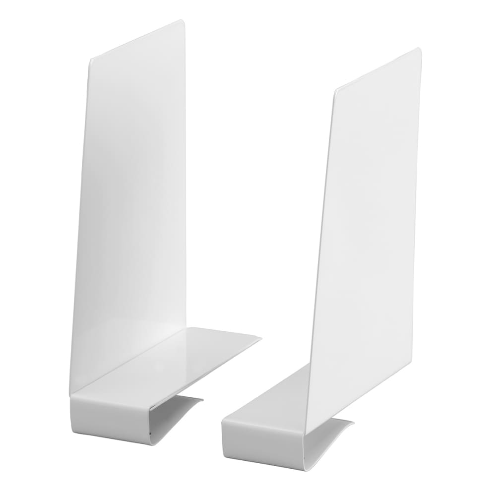elfa Twin Slot Shelving System - Shelf Book End/Shelf End - 200 x 153 x 53mm - White - Pair