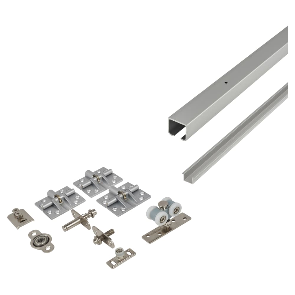 Klug Bi-Folding Sliding Door Gear Kit - 2000mm Track - 2 Door - 40kg Max Door Weight
