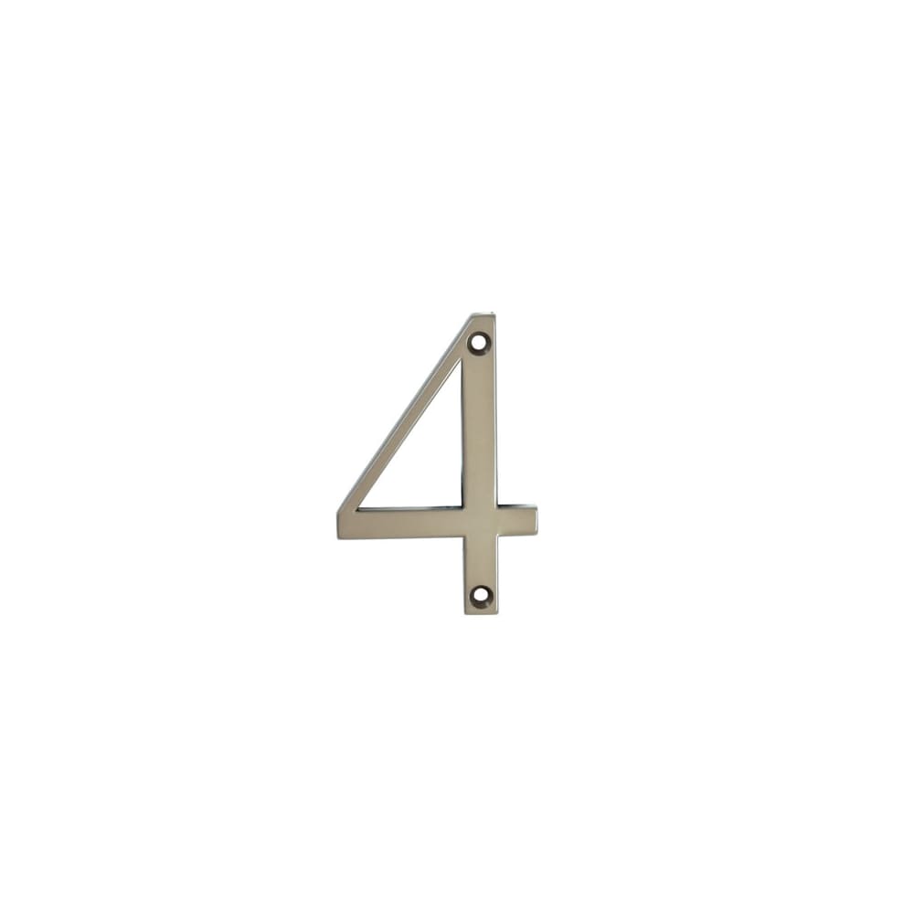 76mm Screw Fix Door Numeral - 4 - Bright Bronze