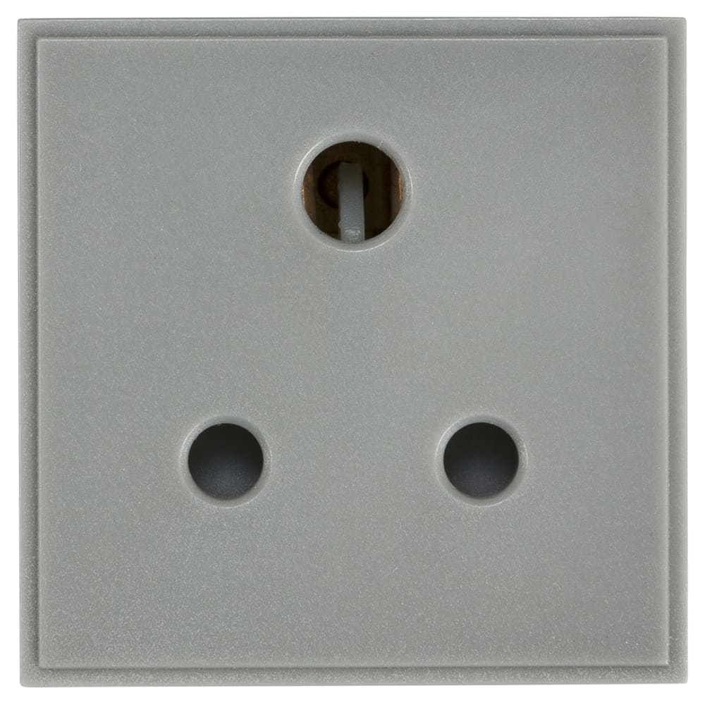 Knightsbridge 5A 1 Gang Unswitched Round Pin Socket - Grey ...