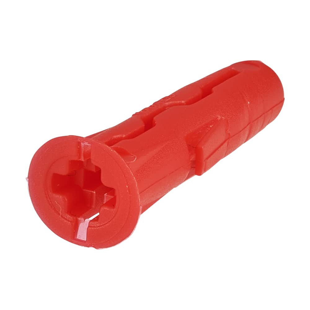 Rawlplug UNO Universal Wall Plug - 6 x 28mm - Red - Jar of 1000 Plugs
