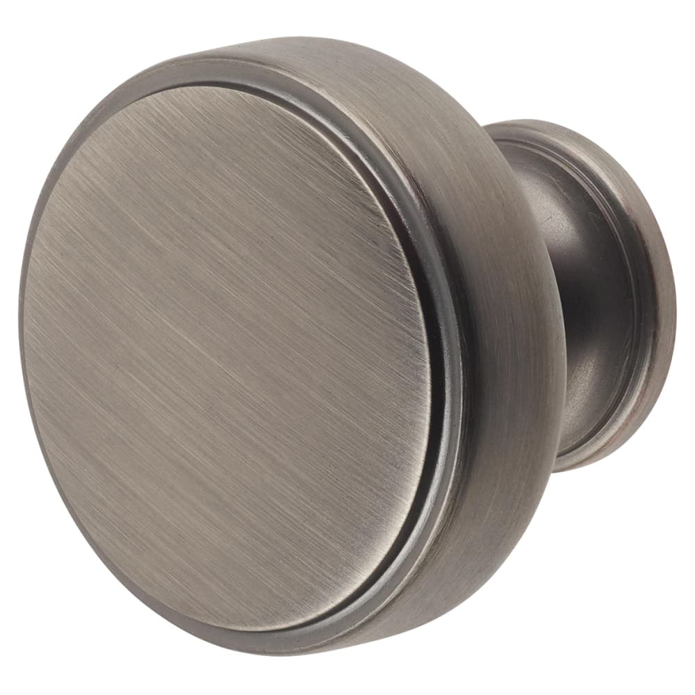 Crofts & Assinder Calgary Round Cabinet Knob - 35mm Diameter - Brushed Iron