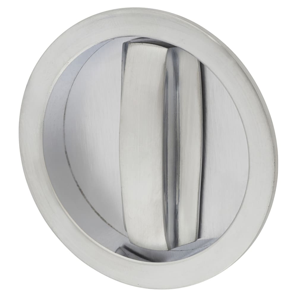 ECLISSE Essentials Round Privacy Handle Set with Lock - Satin Chrome