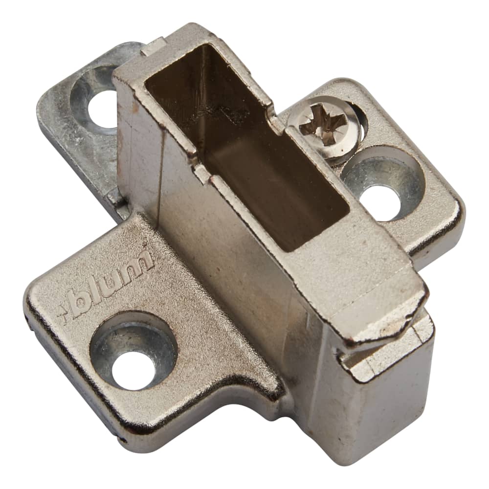 Blum CLIP Cruciform Cabinet Mounting Plate - Chipboard Screws - 18mm Spacing - Zinc Diecast - Pair