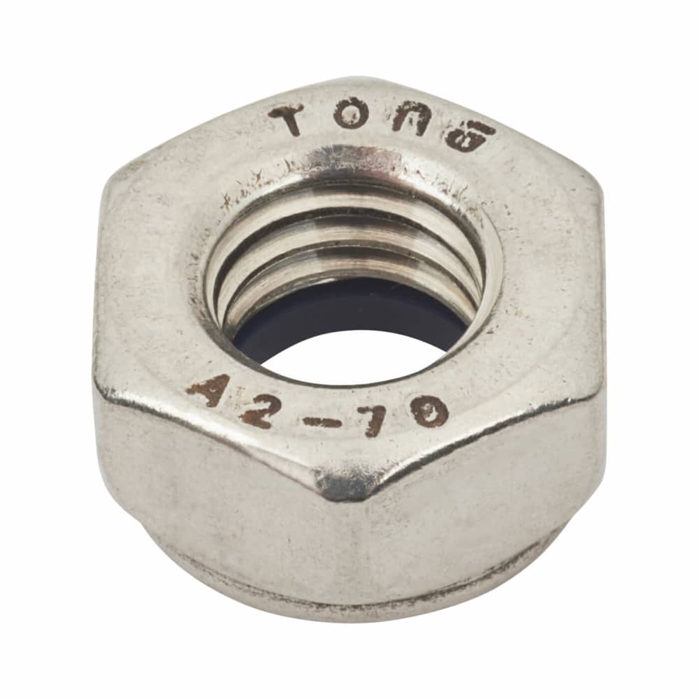 TIMCO Nylon Insert Hex Nut - Type T - M6 - A2 Stainless Steel - Pack of 10