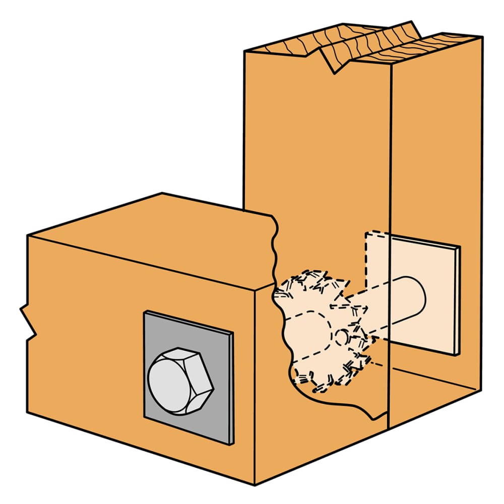 Simpson Strong Tie Timber Connector - 50mm x M17 - Double Sided - Pack of 50